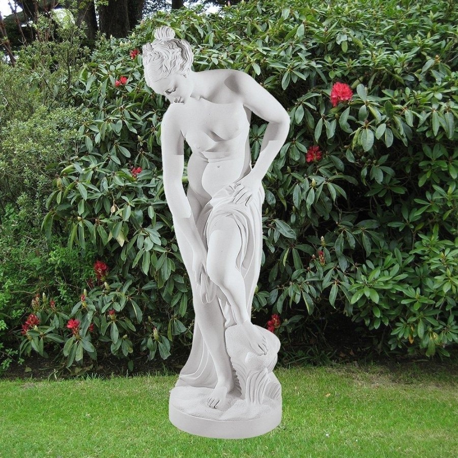 STATUES & SCULPTURES Bathing Lady 40Cm Marble Resin Garden Statue Best