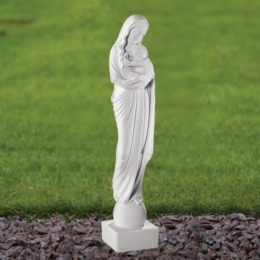 STATUES & SCULPTURES Madonna & Child 45Cm Marble Resin Garden Statue Wholesale